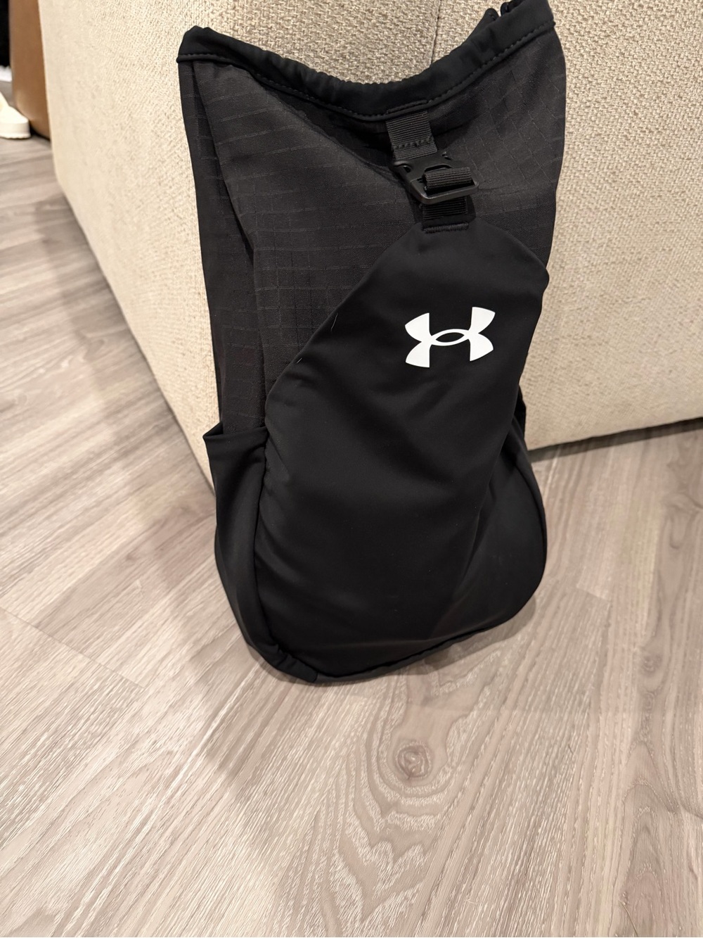 Under Armour Black Sling Pack with White Logo